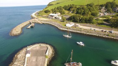 Glenarm Limanı Marina Co Antrim Kuzey İrlanda 