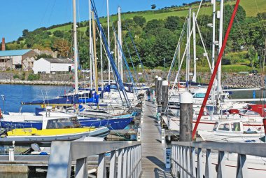 Glenarm Limanı Marina Co Antrim Kuzey İrlanda 