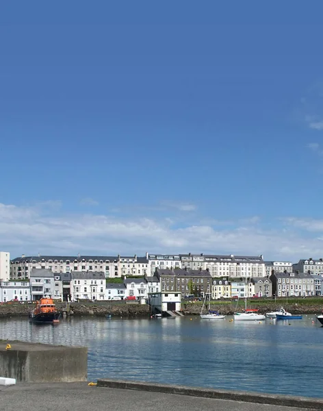 Häuser Hafen Irischen Meer Antrim Nordirland — Stockfoto