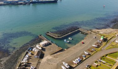Islandmagee Boat Club ve Harbour Co Antrim Kuzey İrlanda 