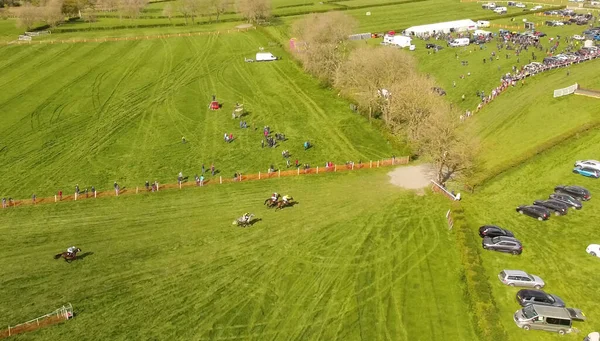 Point Point Horse Racing Steeplechase Caherty Road Broughshane Ballymena Antrim — стоковое фото