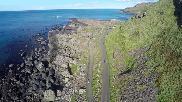 Παχύρρευστη Ακτογραμμή Giants Causeway Βόρεια Ιρλανδία — Φωτογραφία Αρχείου