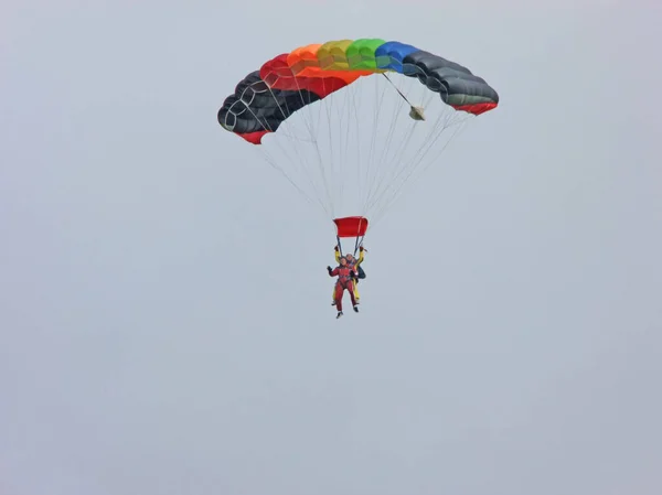Tandem Skydive Irlanda Norte Com Espaço Para Editores Texto Cópia — Fotografia de Stock