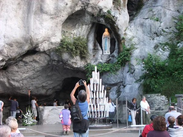 Statue Our Lady Lourdes France — Stock Photo, Image