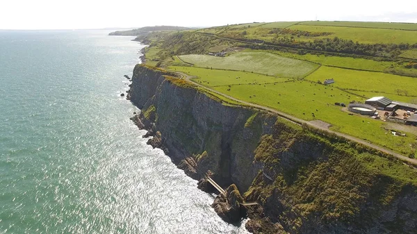 Gobbins Cliff Path Larne Antrim Northern Ireland — стокове фото