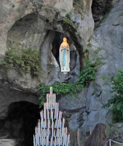Virgin Mary Lourdes France Basilica Lourdes Our Lady Lourd — Stock Photo, Image
