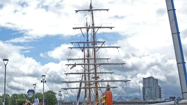 Besucher Beim Belfast Festival Auf Der Titanic Mai 2019 — Stockfoto