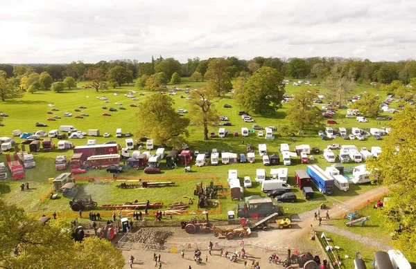 Visitatori Shanes Castle May Day Steam Rally Estate Antrim Irlanda — Foto Stock