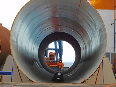 Deniz açıklarında rüzgar türbini ereksiyonu