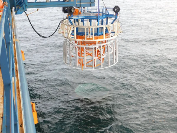 Erección Turbina Eólica Mar Adentro Océano — Foto de Stock