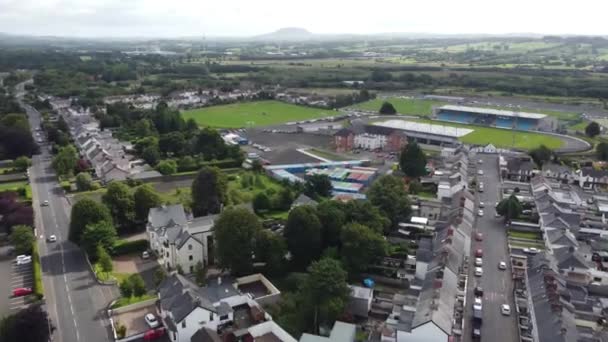 Aerial Video Ballymena Town Centre Northern Ireland — Vídeo de Stock