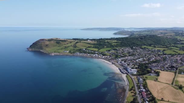 Ballygally Beach Village Antrim Northern Ireland — Video Stock