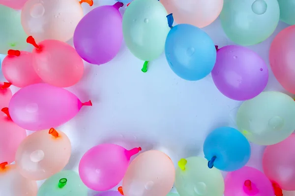 Colorful water balloon on a white background