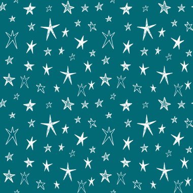 doodle yıldız ve noktalar ile desen