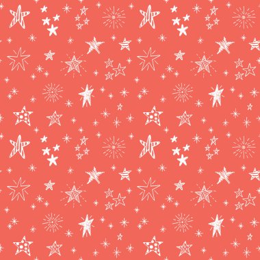 doodle yıldız ve noktalar ile desen