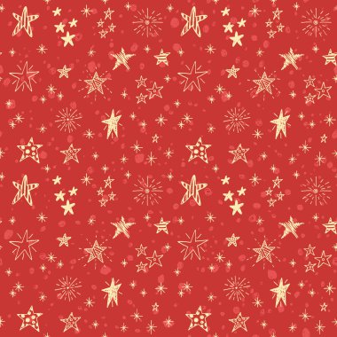 doodle yıldız ve noktalar ile desen