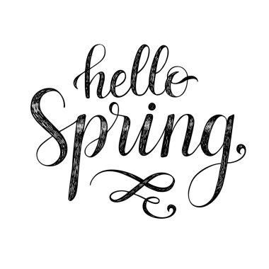 Elle çizilmiş yazı kartı.