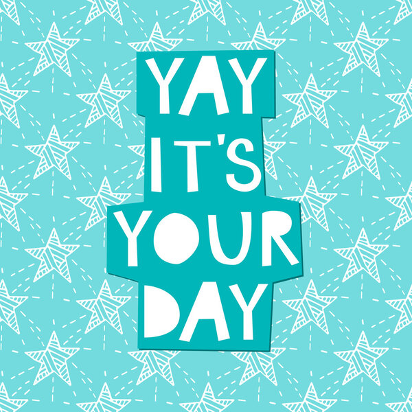 Colorful hand drawn Greeting card