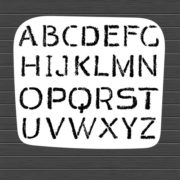 手拉的钢板字母表 — 图库矢量图片