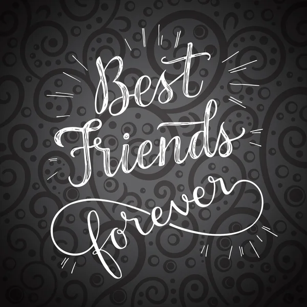 Carte de voeux rétro pour l'amitié — Image vectorielle