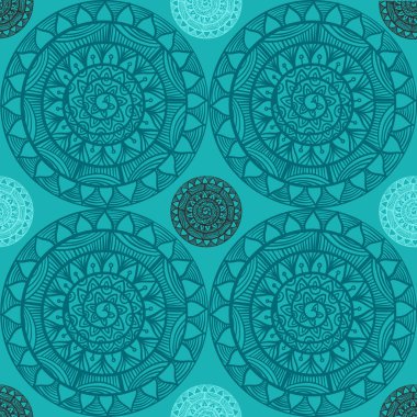Zentangle mandala ile Seamless Modeli