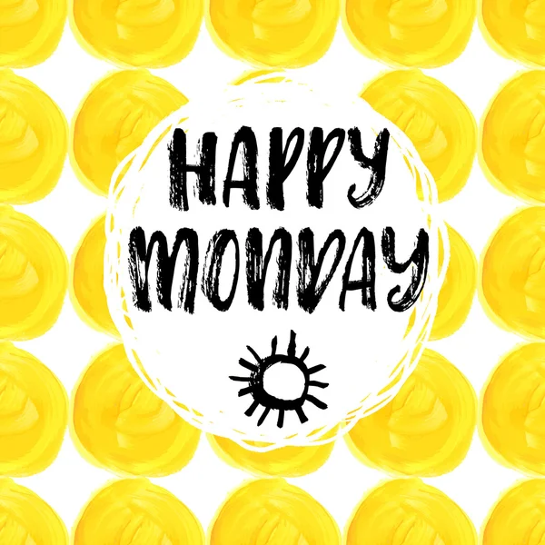 Glad måndag! bokstäver — Stock vektor