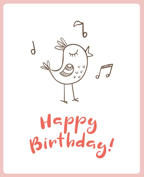 Tarjeta de felicitación feliz cumpleaños — Vector de stock