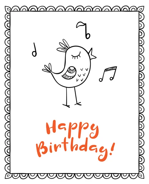 Tarjeta de felicitación feliz cumpleaños — Vector de stock