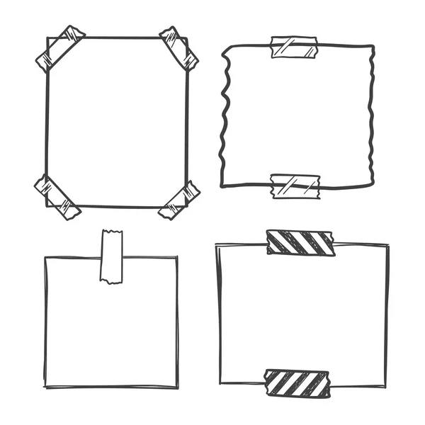 Notepaper para conjunto de mensagens — Vetor de Stock