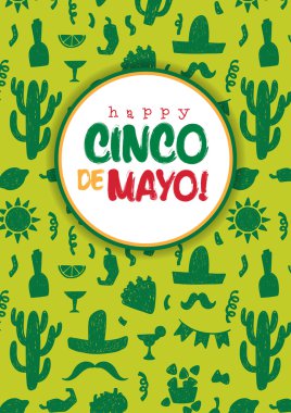 Mutlu cinco de mayo afişi 