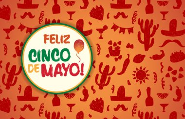 Mutlu cinco de mayo afişi 