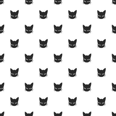 Siyah kedilerde pürüzsüz desen