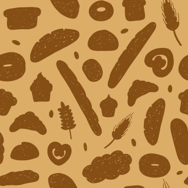 fırın siluetleri desen