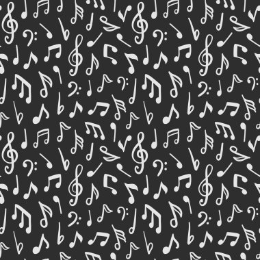 Müzik notaları ile kusursuz desen