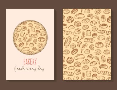 Fırın karalamalar flyer şablonu