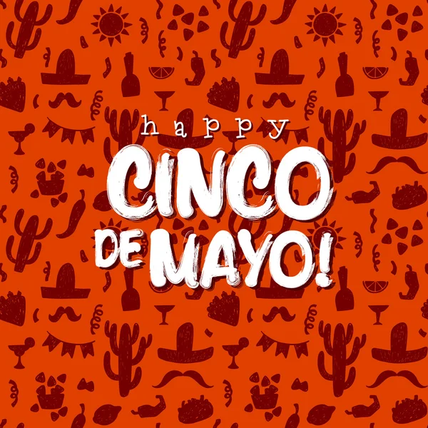 Tarjeta feliz Cinco De Mayo — Vector de stock