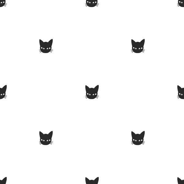 黑猫无缝图案 — 图库矢量图片