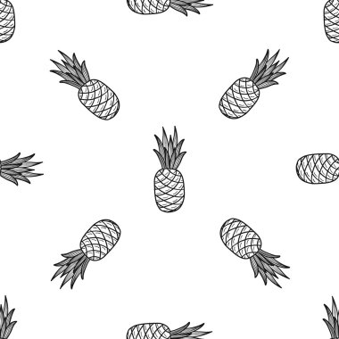 Ananas ile yaz arka plan.