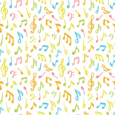 Müzik notaları ile kusursuz desen.