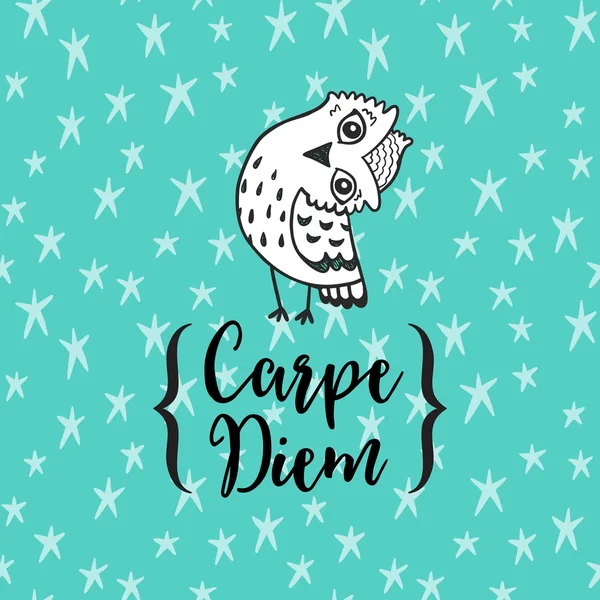 Carpe diem - frase latina — Vettoriale Stock