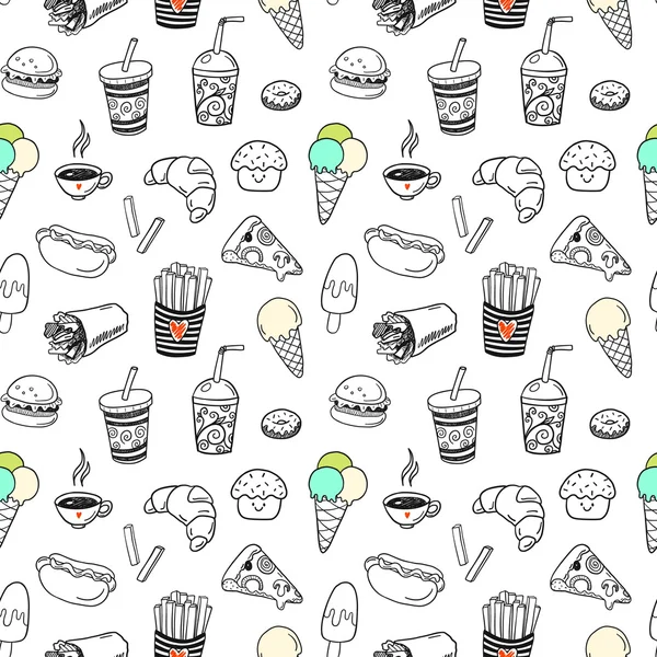 hand drawn fast food element