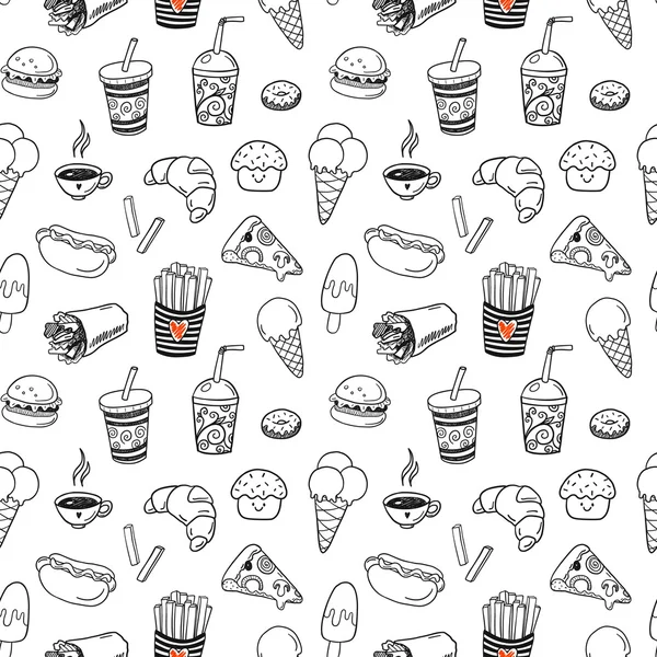 hand drawn fast food element