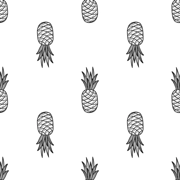 Fond d'été avec ananas . — Image vectorielle