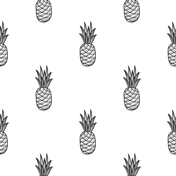 Fond d'été avec ananas . — Image vectorielle