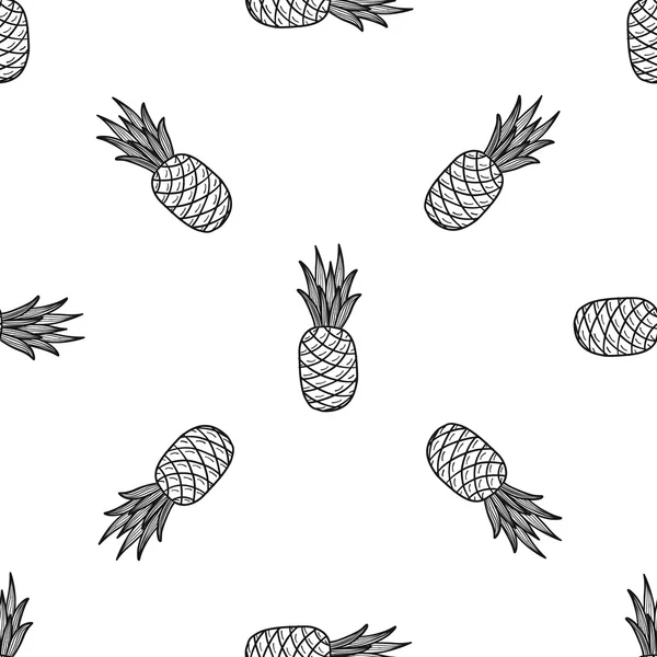 Fond d'été avec ananas . — Image vectorielle