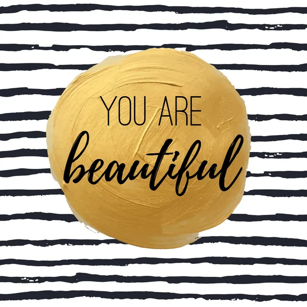 Du bist schön. inspirierendes Zitat — Stockvektor