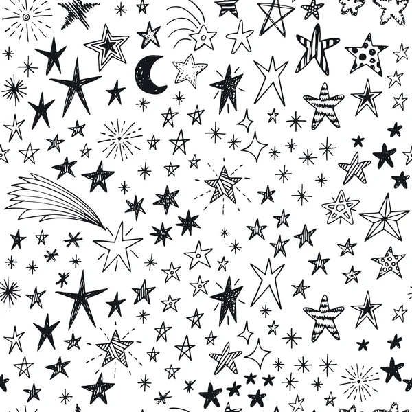 Hand drawn doodle stars — Stock Vector