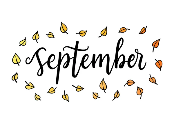 Gratulationskort September — Stock vektor