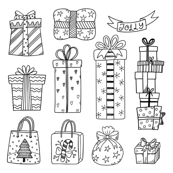 Christmas gift boxes — Stock Vector