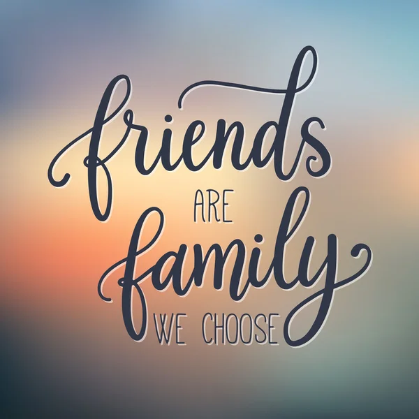 Plakát přátelé jsou rodina — Stockový vektor